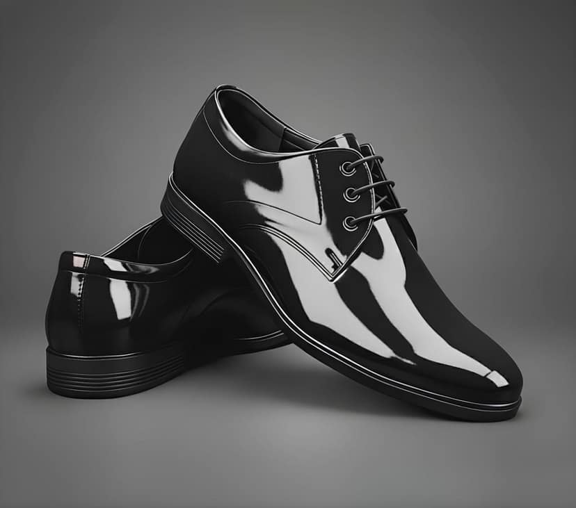 WUGO::Latest Fabulous Black Oxford Formal Shoes for Men & Boys | Premium Lace-Up Office Wear Shoes | Classic Design, Comfortable Fit & Durable Finish for Daily Business Use view 2