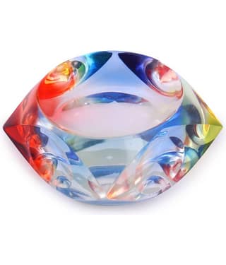 Rasper Beautiful Multicolor Acrylic Paperweight Stylish Rainbow Paper Weight for Office Study Table Gifting Multipurpose Paper Weight (2x2x1.25 Inches)