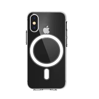 LIRAMARK Magnetic MagSafe Compatible Protective Case for Apple iPhone X/XS (Transparent)