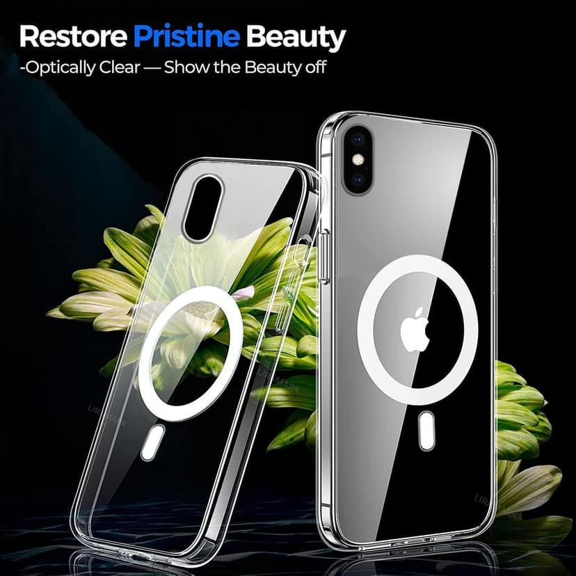 LIRAMARK Magnetic MagSafe Compatible Protective Case for Apple iPhone X/XS (Transparent) view 6