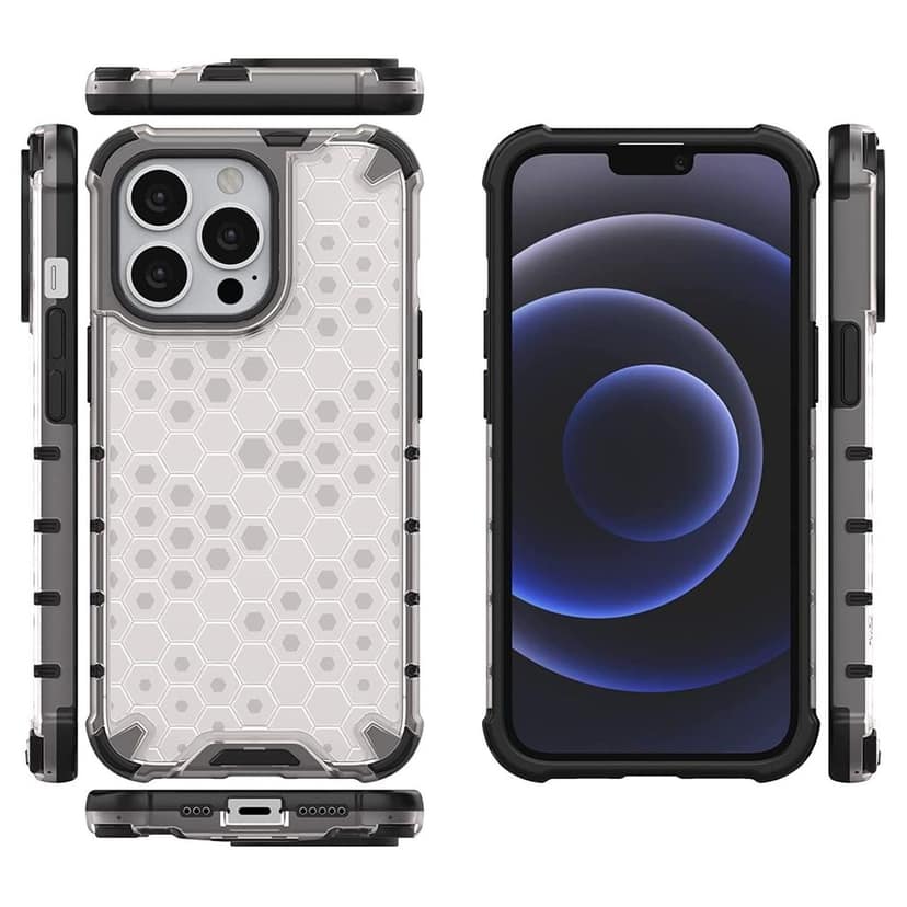 Faircost for Apple iPhone 14 Pro Hybrid Shockproof Back Cover Hard Outside Soft Inside- (Polycabonate::Transparent) view 2