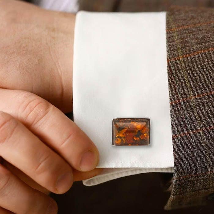 Silver Champagne Crystal Limited Edition Cufflinks view 2