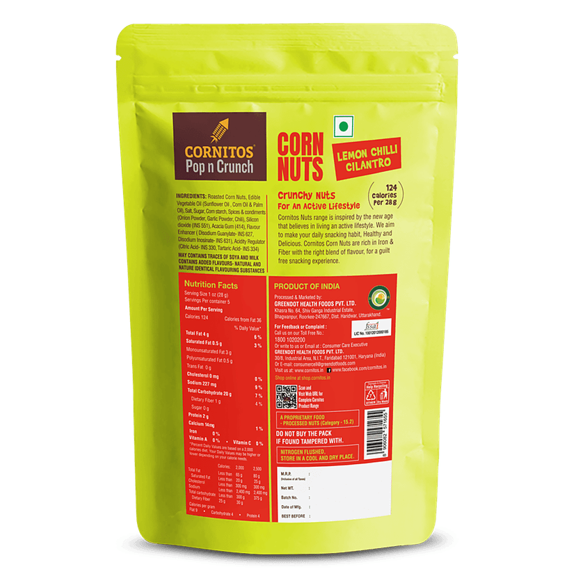 Cornitos Corn Nuts - Lemon Chili Cilantro, 150 G Pouch view 2