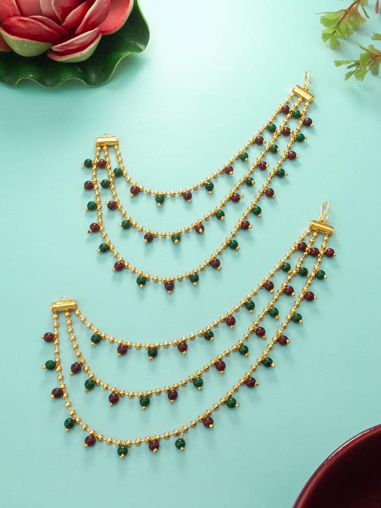 Morison Modern Jhumka Earrings with Chain Traditional with a Twist