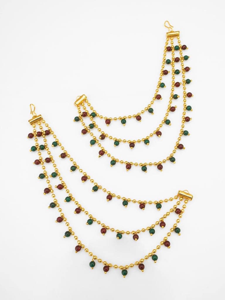 Morison Modern Jhumka Earrings with Chain Traditional with a Twist view 3