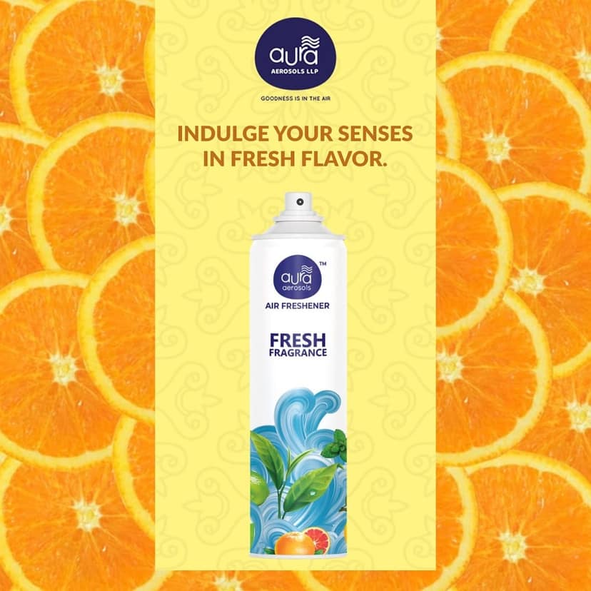 Aura Aerosols Air Freshener 300ml (Pack of 2) - Lavender & Hawai view 4