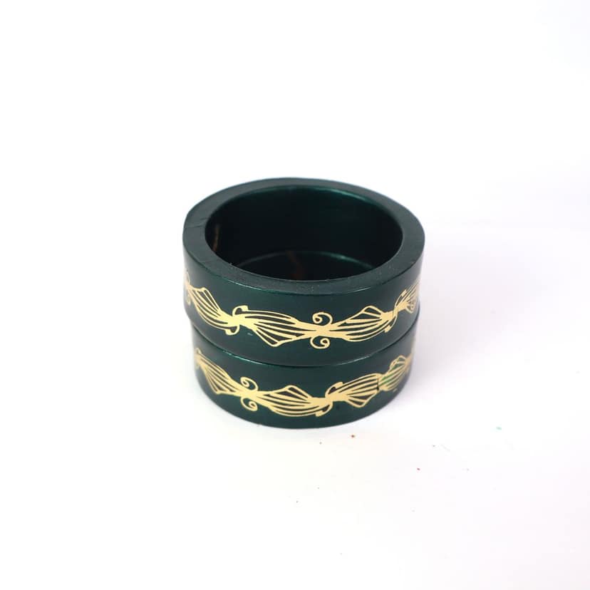 FHS Rajasthani Flowers Design Green Green