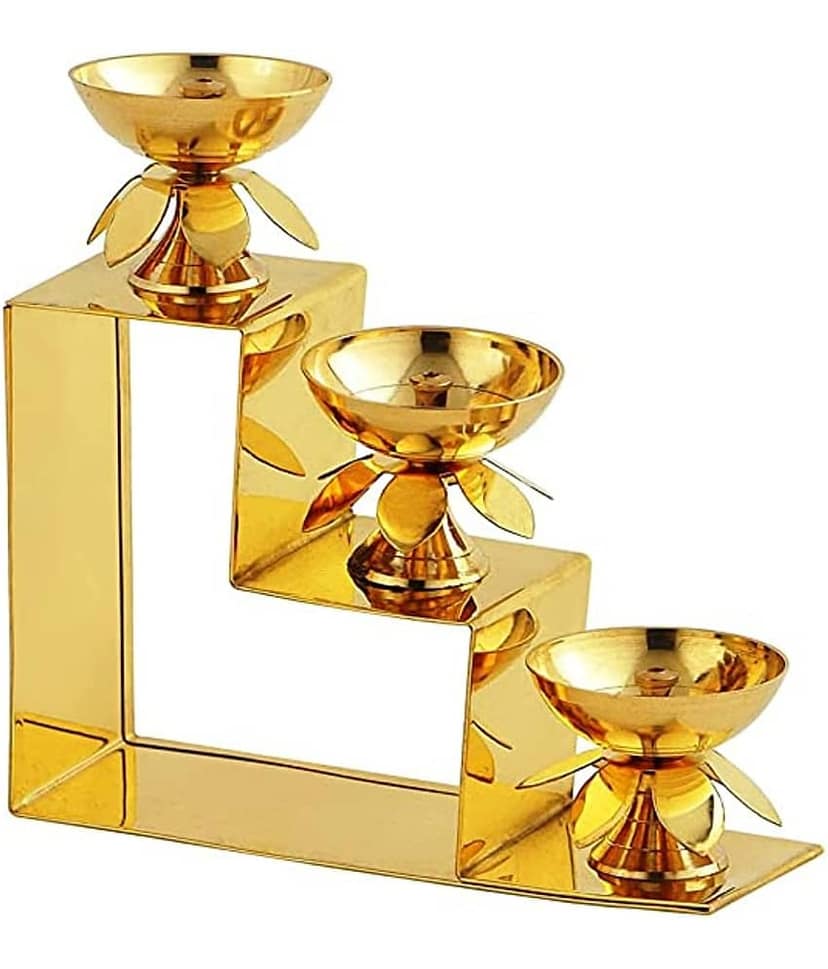 ServDharm Brass Table Diya - Pack of 1 view 2