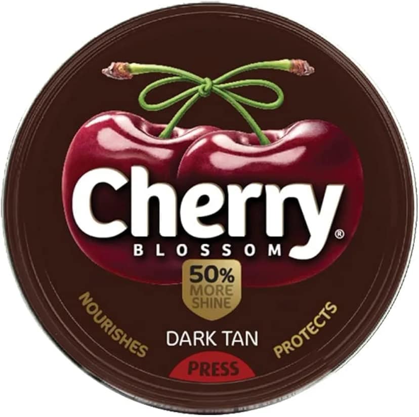 Cherry Blossom Wax Shoe Polish, Dark Tan, 15 g