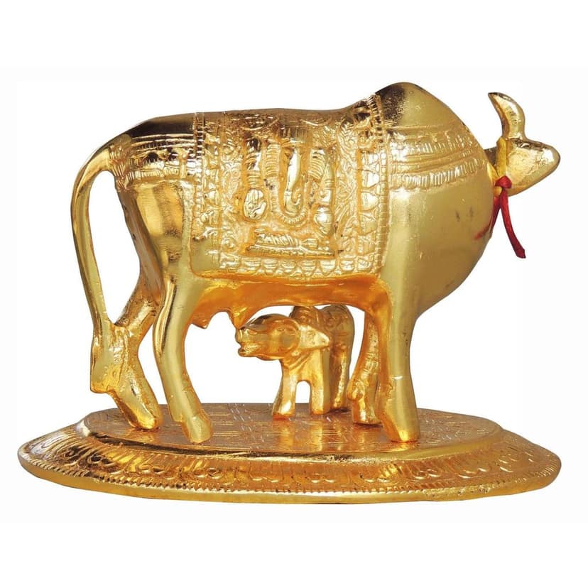 Aluminium Cow Statue ? Antique Silver Finish Showpiece, Height : 5 Inch (ASMAS217 G) view 4