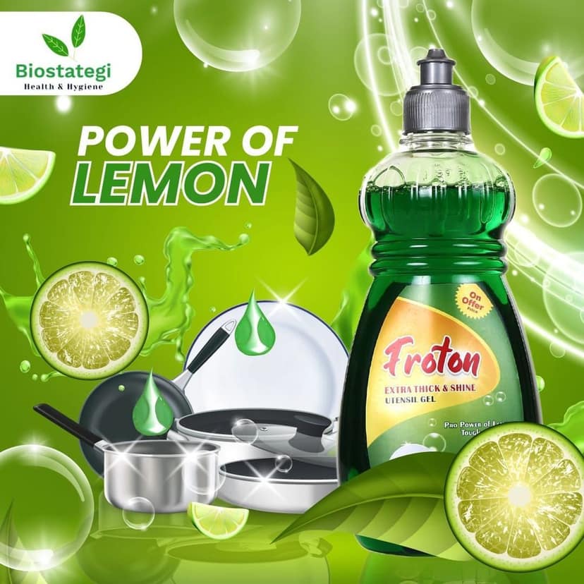 Froton Dishwash Liquid Green Lemon 500ml Pack of 5 view 4