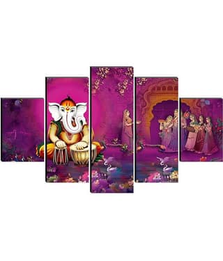 Saf Lord Ganesh Ji Religious Wall Hanging Framed Painting