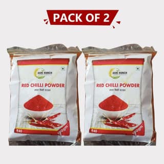 Spicy Red Chilli Powder 200 gm (100gm x 2) by Agri Bunch Krishi Producer – Pure, Natural & Made by Farmers.