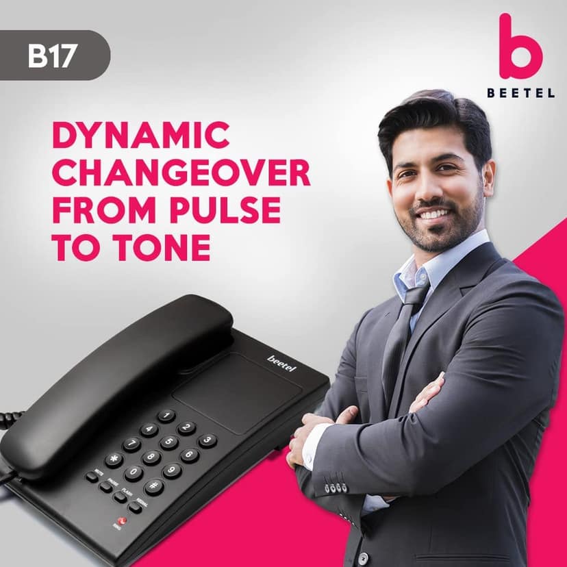 Beetel B17 Corded Landline Phone, Ringer Volume Control, LED for Ring Indication, Wall/Desk Mountable, Elegant Design,Clear Call Quality.. view 3