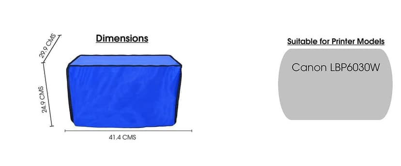 PalaP Super Premium Dust Proof Printer Cover for Canon LBP6030W (Blue ; 41.4 x 29.9 x 24.9 cm) view 6