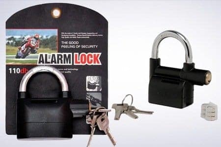 Metal Anti Theft Burglar Pad Lock Alarm Security Siren, Standard Size (Random Colour) view 4