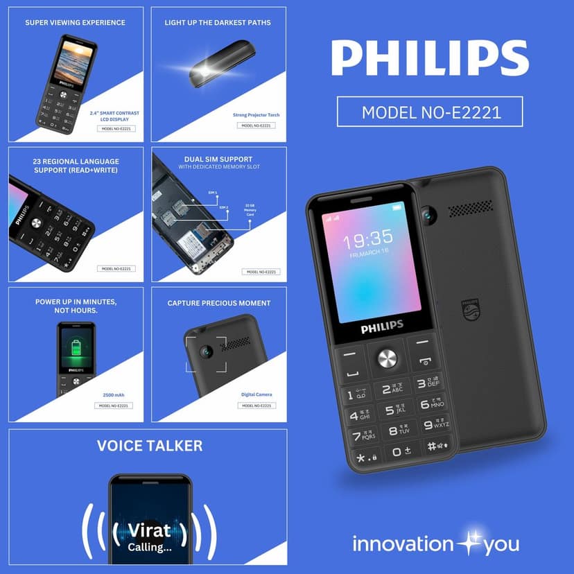Philips E2221 Keypad Mobile Phone view 10
