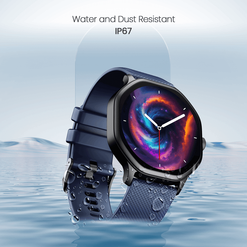 CELLECOR E4 Edge 1.52" HD+ Round Display with 850 NITS | BT-Calling | AOD | Smartwatch (Garnish Black)