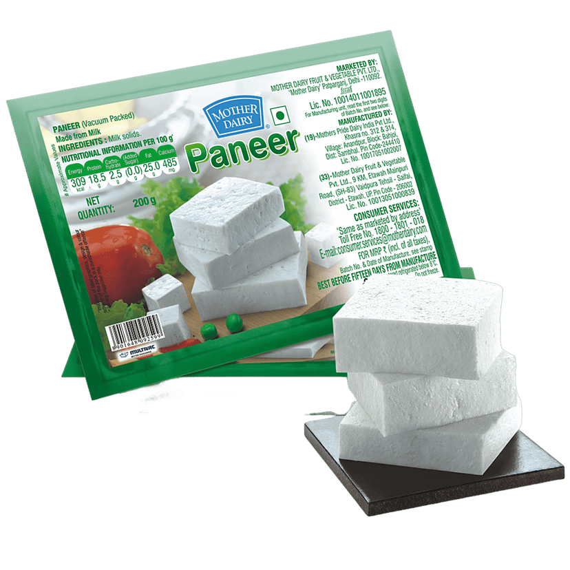 Mother Dairy Fresh Paneer, 200 G Pouch view 2