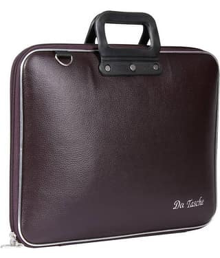 Da Tasche SLV BRN SLV Brown P.U. Office Bag