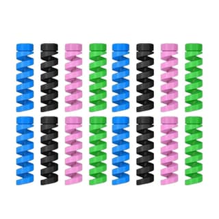 Multicolor Spiral Cable Protector for Charging Cables (anti-break, Flexible Silicone) Pack of 12 Pcs
