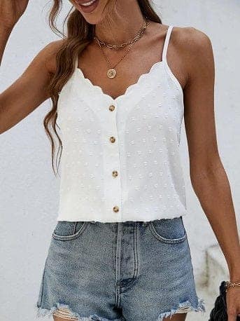 Versatile V-Neck Camisole and Spaghetti Strap Tank Tops view 2