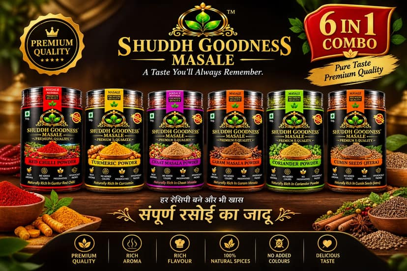Shuddh Goodness 6 in 1 Masala Combo (250g x 6)