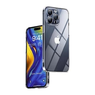 Memumi Brilliant Hard Back Cover for Apple iPhone 15 Pro Max (6.7") - Transparent