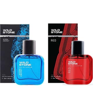 Wild Stone Hydra Energy and Red Perfume, Eau de Parfum, Mens Perfume, Combo For Men - Each 30 Ml (Pack of 2)