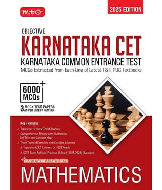 MTG Objective Karnataka CET Mathematics Book For 2025 KCET Exam | KCET Topicwise Comprehensive Theory with 10 Previous Years Solved Question Papers & 6000+ MCQs | KCET PYQs Question Bank