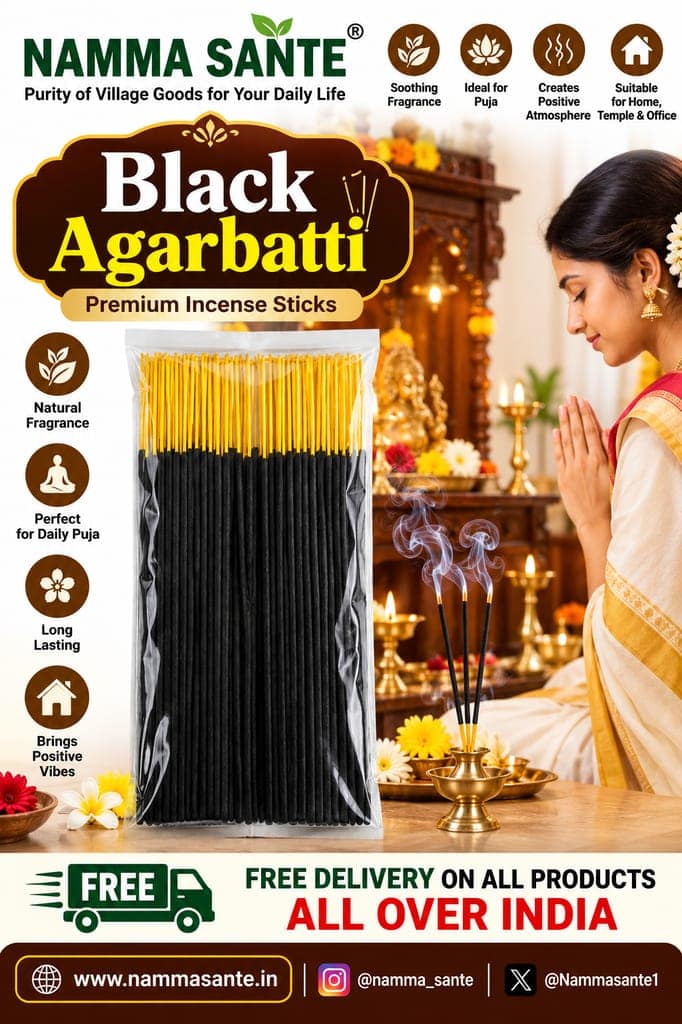 Black Agarbatti | Black Incense Sticks | Black Dhoop Sticks | Pooja Agarbatti | Fragrance Incense Sticks view 2