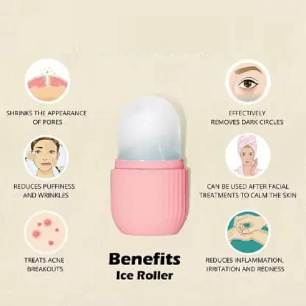 Elecsera 115 Ice Roller For Face | Eye Reusable Face Rollers Facial Roller Pack of 3 Massager (Purple) view 4