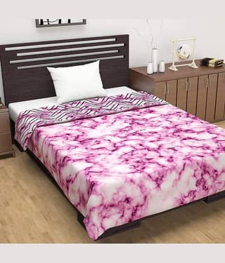 DIVINE CASA Single Polyester Pink Abstract Dohar