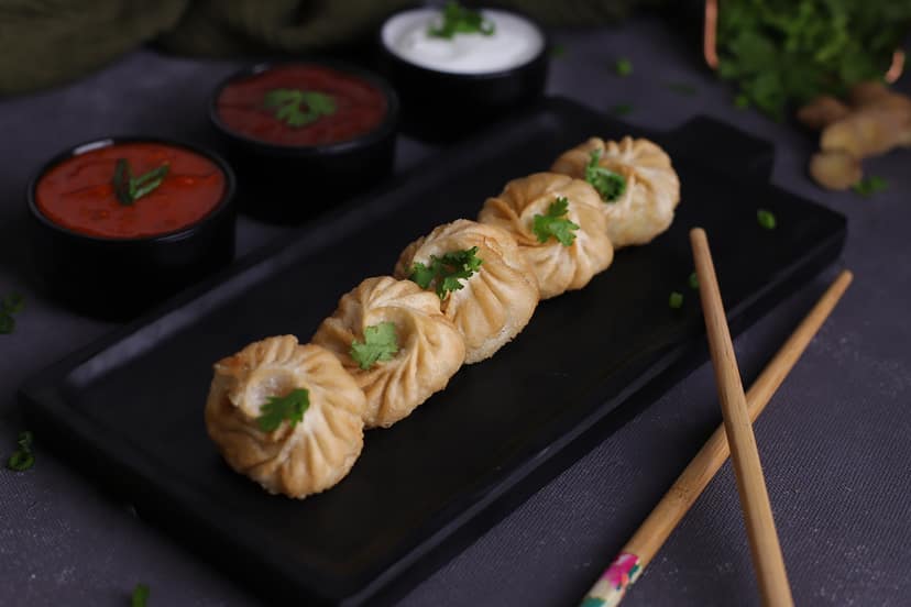 Corn & cheese fried momo