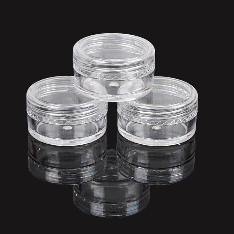Empty Acrylic San Jar Transparent Cosmetic Container with Leakproof inner lids for Lip Balms, Lip Scrubs, Body Butters, Eyeshadow, Makeup & DIY cosmetics beauty products - PRNT view 3