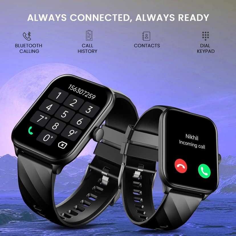 CELLECOR M5 Plus 2.01" IPS HD Display | 700 NITS | BT-Calling | AOD | IP67 | BT v5.4| Smartwatch - Black view 3