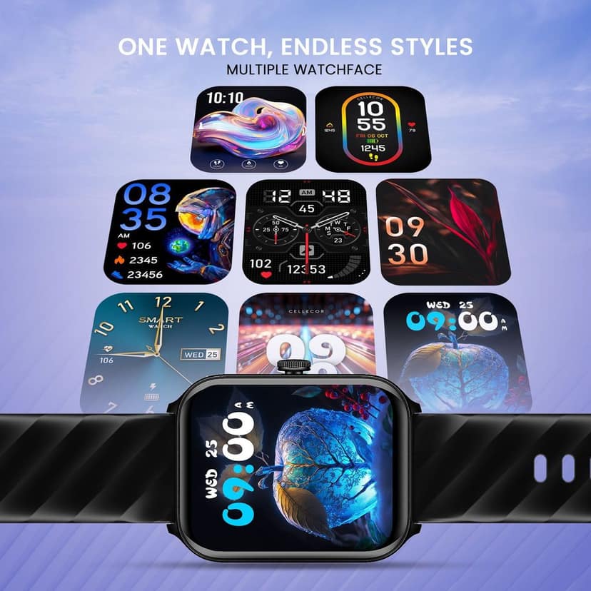 CELLECOR M5 Plus 2.01" IPS HD Display | 700 NITS | BT-Calling | AOD | IP67 | BT v5.4| Smartwatch - Black view 5
