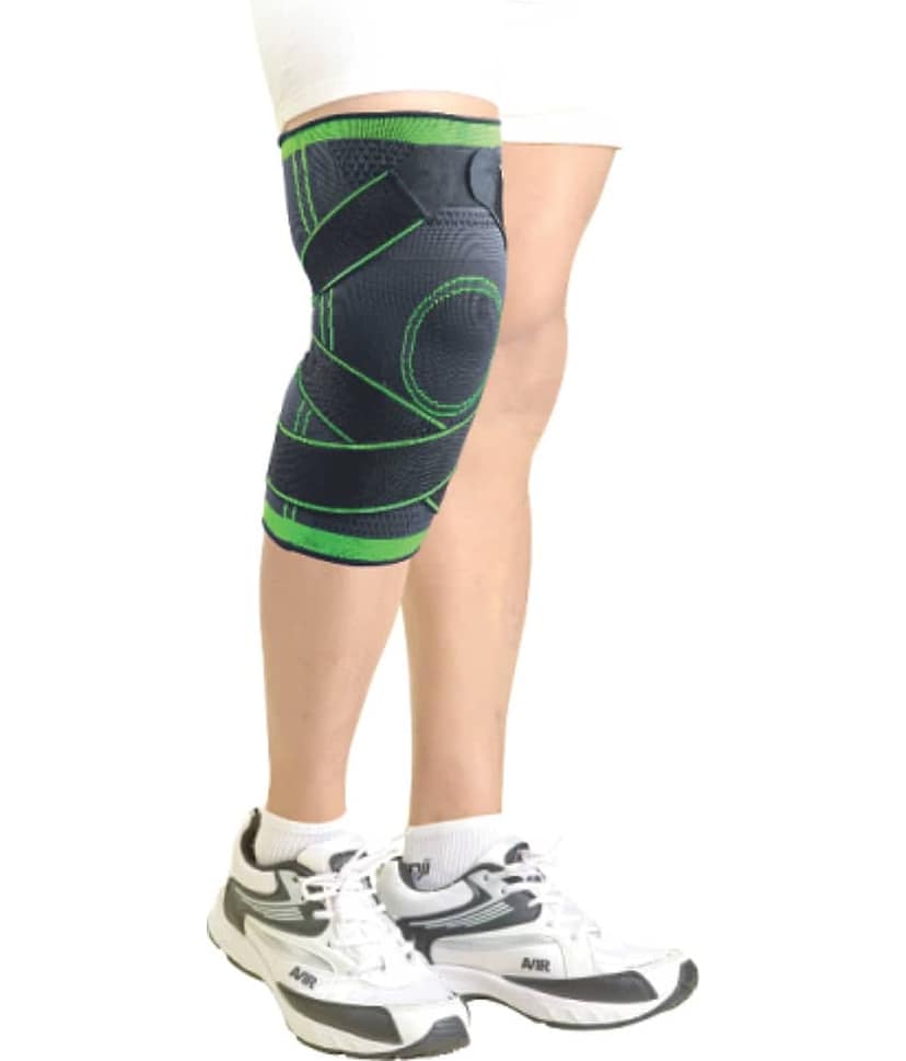 JUSTIFIT Unisex Knee Straps Single Green ( XL - Size )