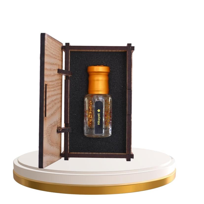 alnaqi fragrances Hikayati Attar| Perfume Oil Unisex | Alcohol-Free Arabian Attar Roll-On | Long-Lasting Concentrated Perfume Oil with Pink Pepper, Taif Rose, Oud & Vanilla Notes