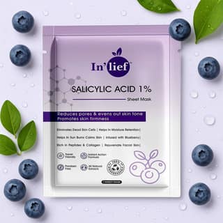 In’lief Salicylic Acid 1% Clarifying & Pore-Refining Facial Sheet Mask (1 Pc)
