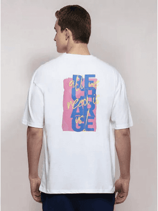Renew Men's White Oversized T-shirt