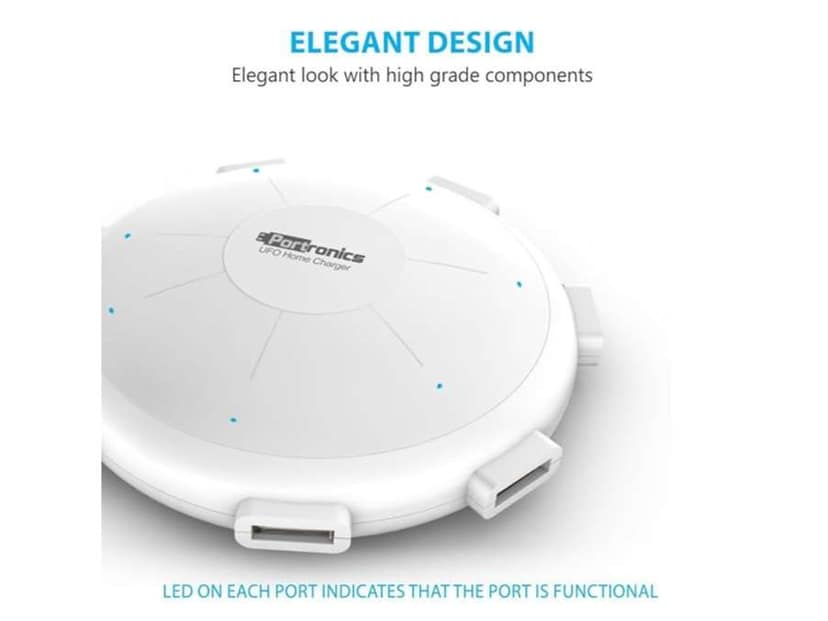 Portronics UFO USB Home Charger 6 Ports 8A Charging Station for Smartphones and Tablets view 2