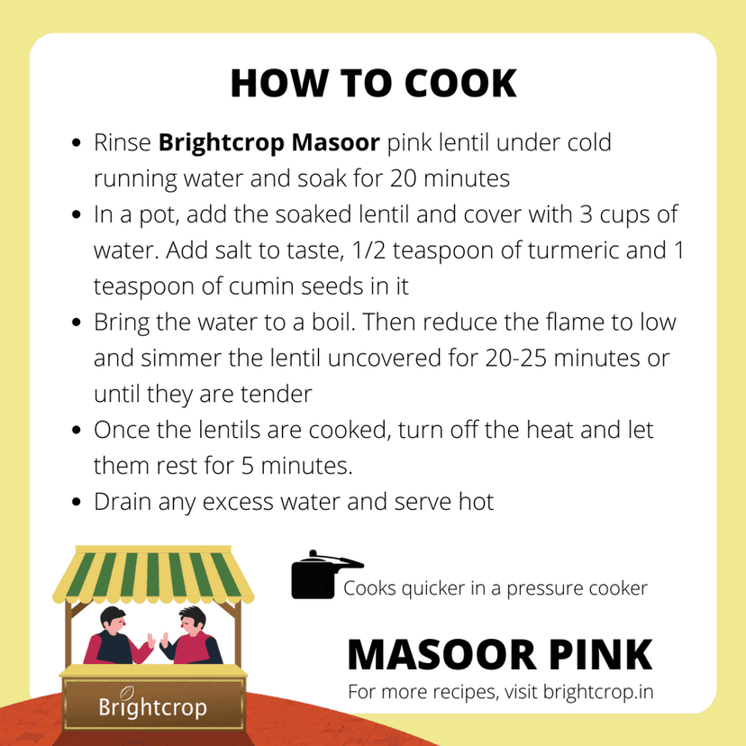 Pink Lentil | Masoor (Split) (1Kg Pack) view 3