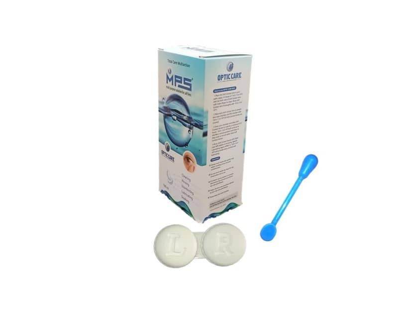 Black Prosthetic Contact Lens with Lens Case, Lens Holder and 100 ML Solution view 3