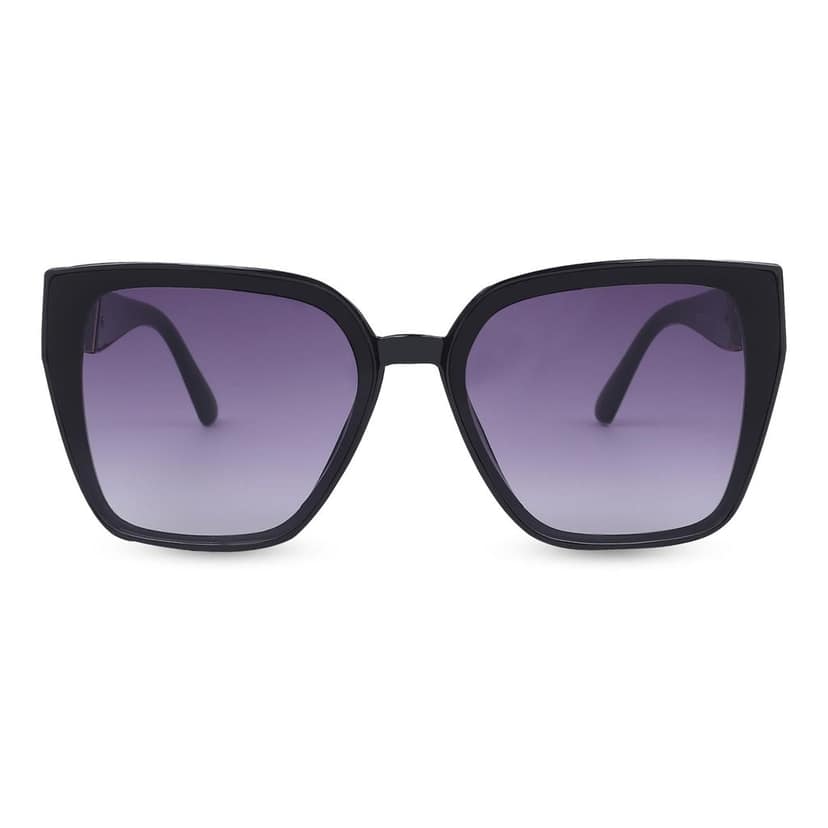 Eyenaks Premium Leather Sunglass For Women | UV400 Protection | Elegant Leather Design | Pack Of 1 (Black) view 2
