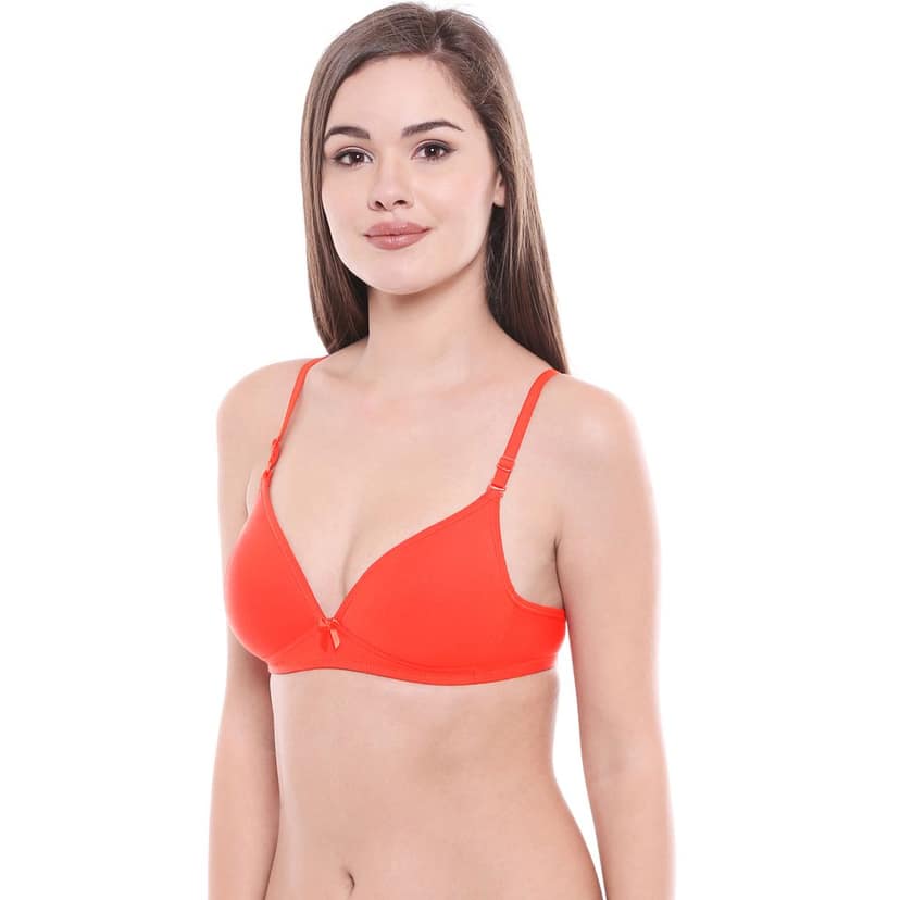 Bodycare Polycotton Padded Non wired Tshirt Bra-Pack of 3 view 3