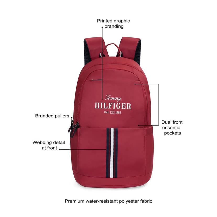Laptop Backpack Elbert | Backpack for School, College and work | Water-Resistant, Fits 15-inch Laptop, with Rain Cover, Trolley Holder & 1-Year Warranty | 31L Capacity view 3