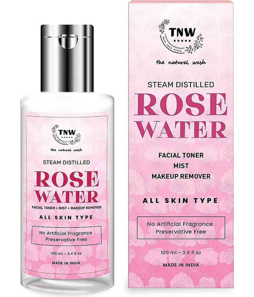 TNW - The Natural Wash Steam Distilled Rose Water Toner For Makeup Remover 100Ml
