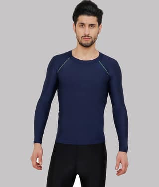 neverlose White Polyester Slim Fit Men's Compression T-Shirt ( Pack of 1 )