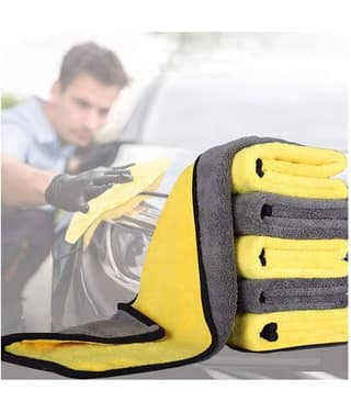 Microfiber Cloth for Car Cleaning and detailing | Dual Sided, Extra Thick Plush Microfiber Towel Lint-free, 400 GSM, 40cm x 40cm